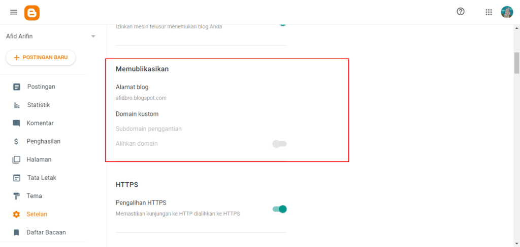 Cara Custom Domain Blogspot Pakai Domain Sendiri