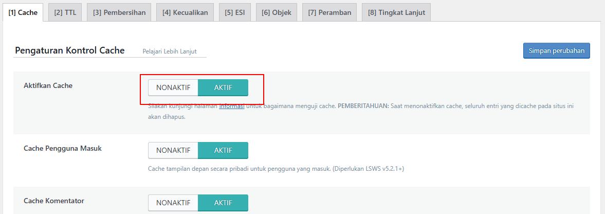 Tutorial Cara Setting Plugin LiteSpeed Cache di WordPress
